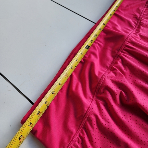 Ideology Women's Plus Size Perforated Skort Skirt Zip Pocket Flamenco Pink 3X - Picture 5 of 10